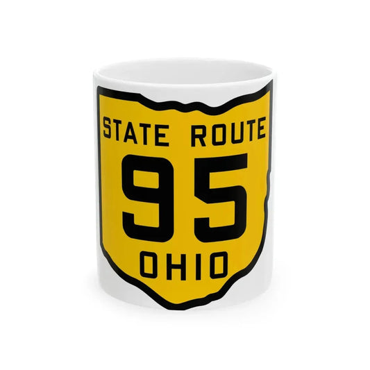 OH-95 1920 (Ohio) (Road Sign) White Coffee Mug 11oz - Go Mug Yourself