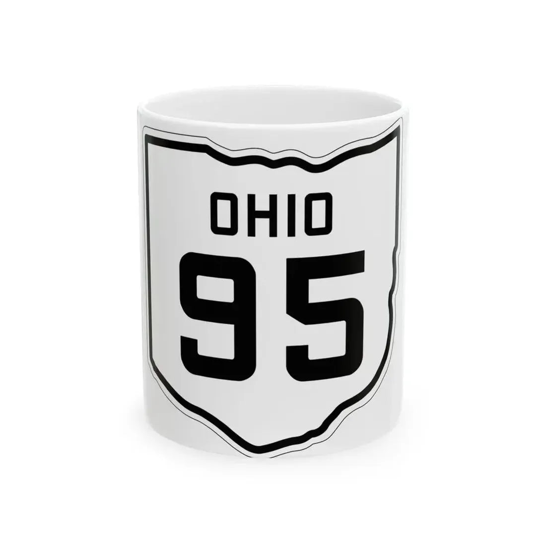 OH-95 1927 (Ohio) (Road Sign) White Coffee Mug 11oz - Go Mug Yourself