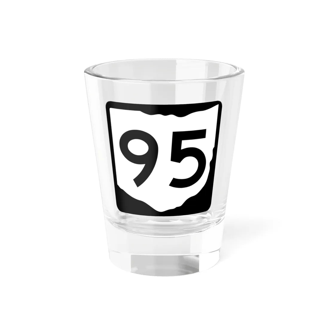 OH-95 (Ohio) (Road Sign) Shot Glass 1.5oz 1.5oz - Go Mug Yourself