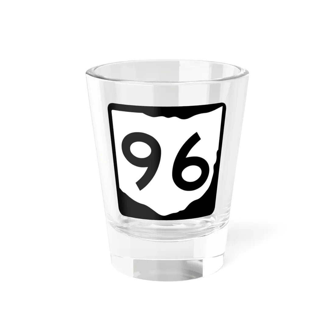 OH-96 (Ohio) (Road Sign) Shot Glass 1.5oz 1.5oz - Go Mug Yourself
