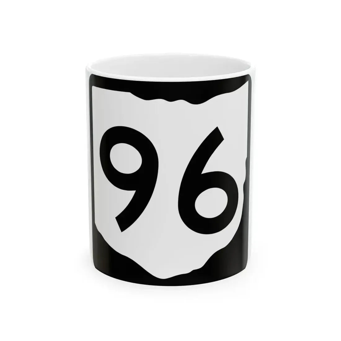 OH-96 (Ohio) (Road Sign) White Coffee Mug 11oz - Go Mug Yourself