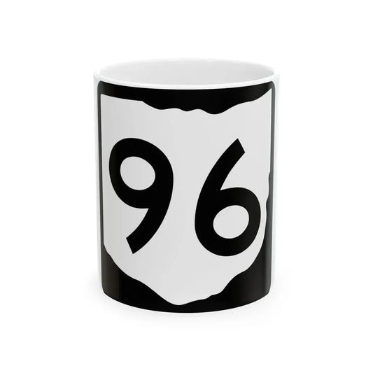 OH-96 (Ohio) (Road Sign) White Coffee Mug 11oz - Go Mug Yourself