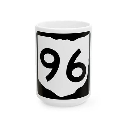 OH-96 (Ohio) (Road Sign) White Coffee Mug 15oz - Go Mug Yourself