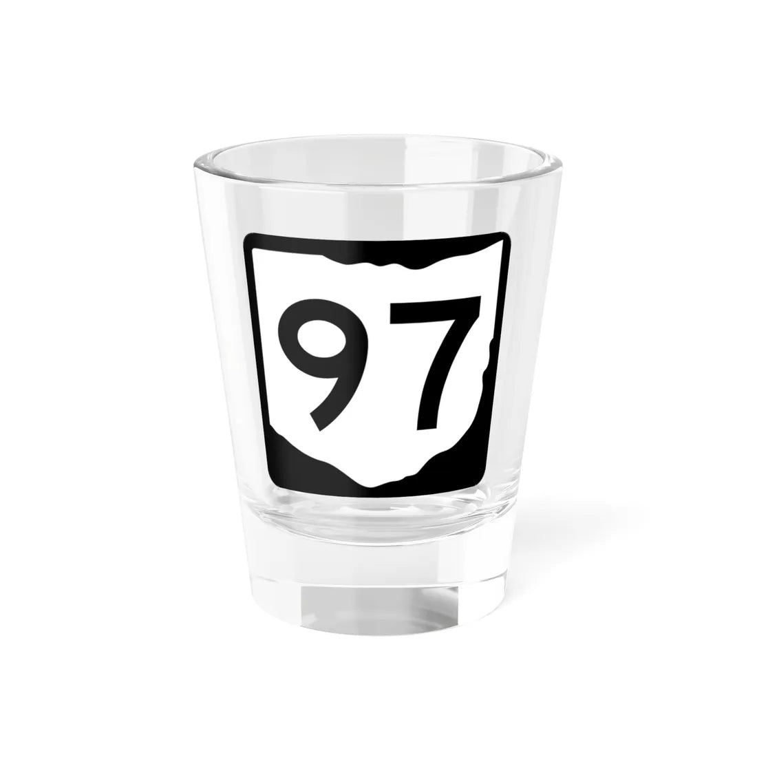 OH-97 (Ohio) (Road Sign) Shot Glass 1.5oz 1.5oz - Go Mug Yourself