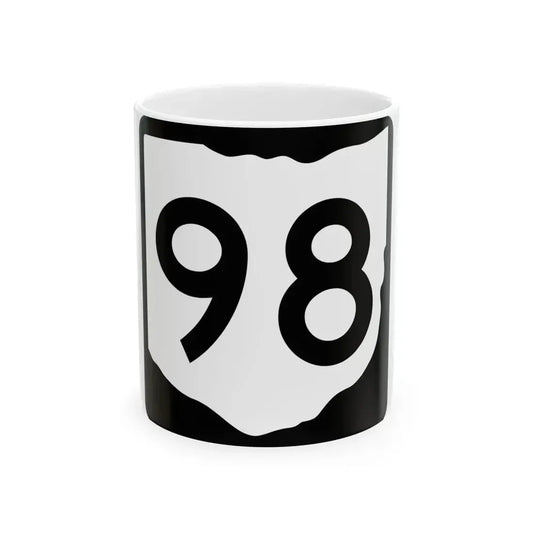 OH-98 (Ohio) (Road Sign) White Coffee Mug 11oz - Go Mug Yourself