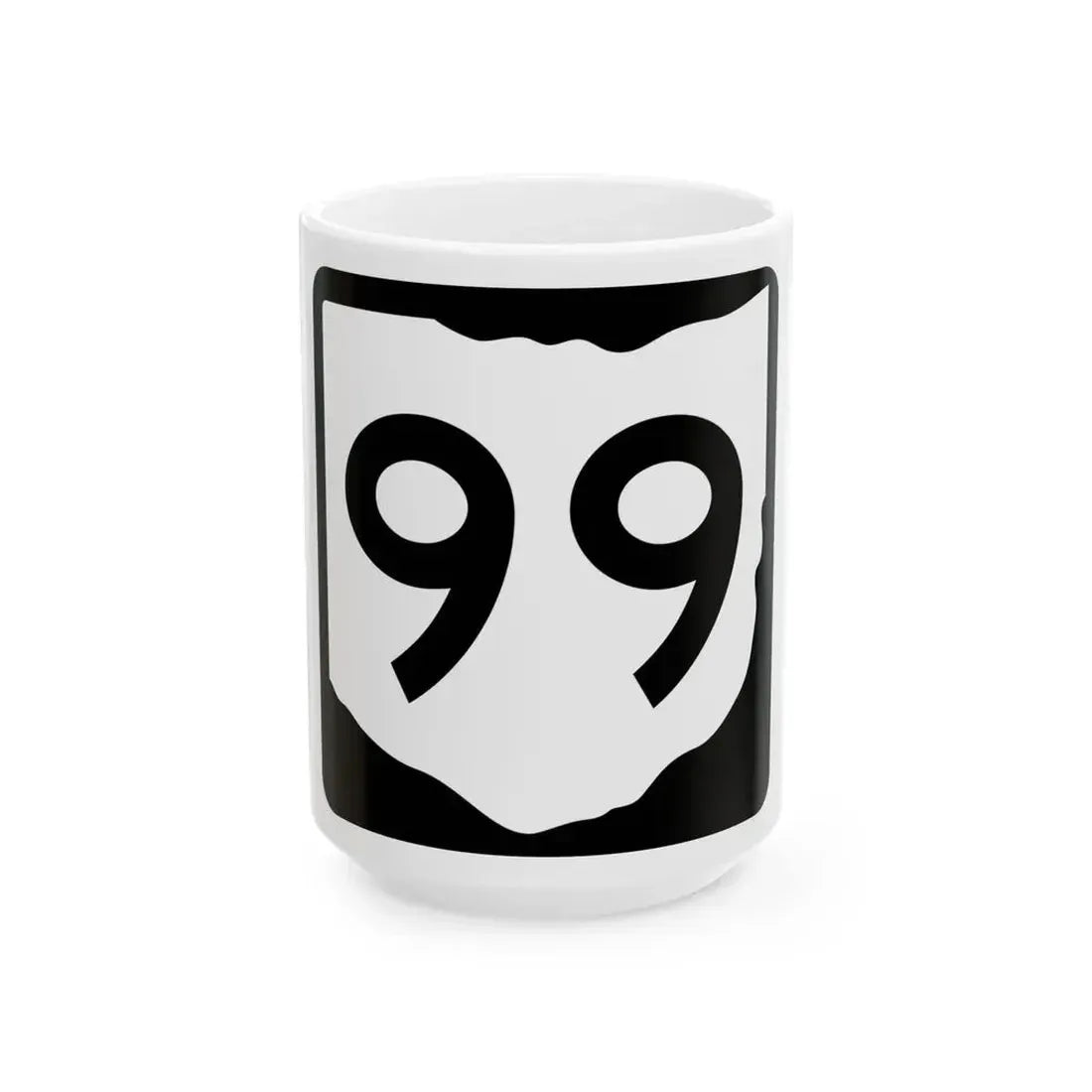 OH-99 (Ohio) (Road Sign) White Coffee Mug 15oz - Go Mug Yourself