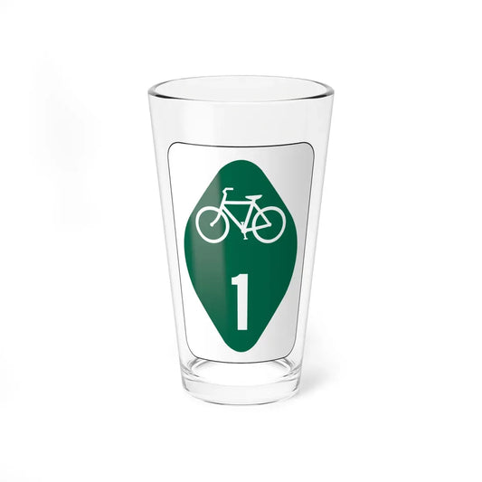 OH Bike 1 (Ohio) (Road Sign) Pint Glass 16oz 16oz - Go Mug Yourself