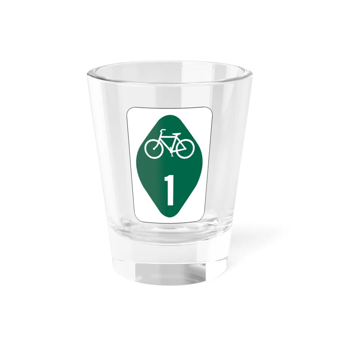OH Bike 1 (Ohio) (Road Sign) Shot Glass 1.5oz 1.5oz - Go Mug Yourself