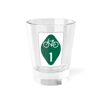 OH Bike 1 (Ohio) (Road Sign) Shot Glass 1.5oz 1.5oz - Go Mug Yourself