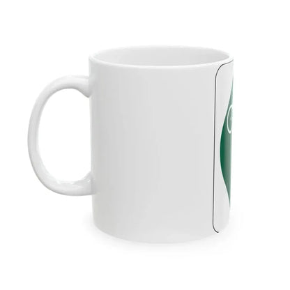 OH Bike 1 (Ohio) (Road Sign) White Coffee Mug - Go Mug Yourself