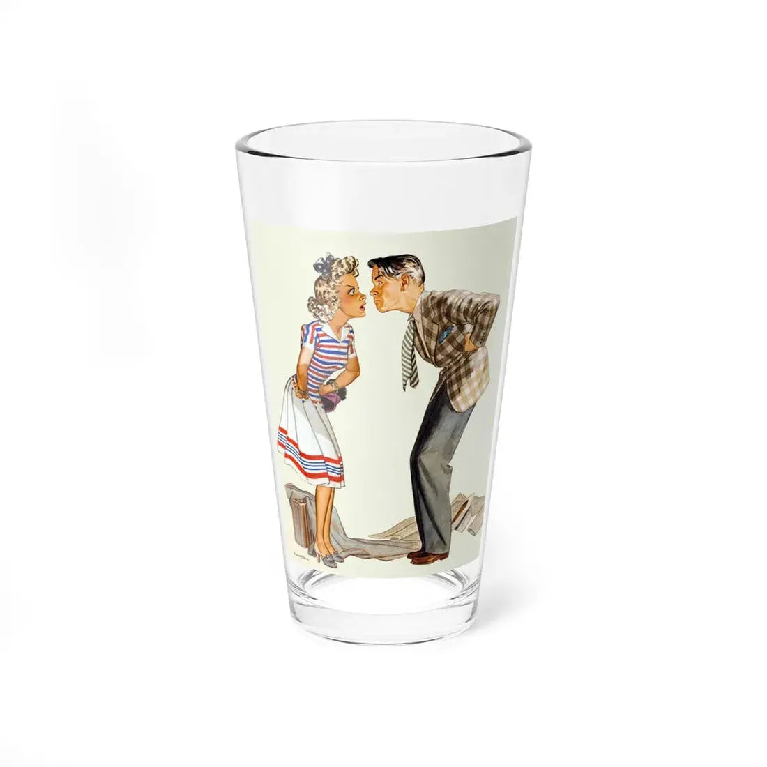 Oh, Come Now...Save that Energy for the War, 1942 (Magazine Illustration) Pint Glass 16oz 16oz - Go Mug Yourself