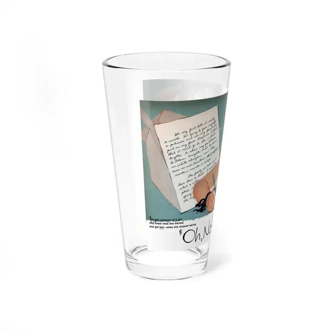 Oh, No!, Redbook, April 1957 (Magazine Illustration) Pint Glass 16oz - Go Mug Yourself