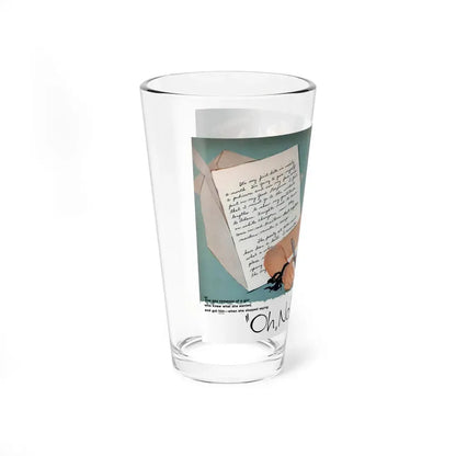 Oh, No!, Redbook, April 1957 (Magazine Illustration) Pint Glass 16oz - Go Mug Yourself