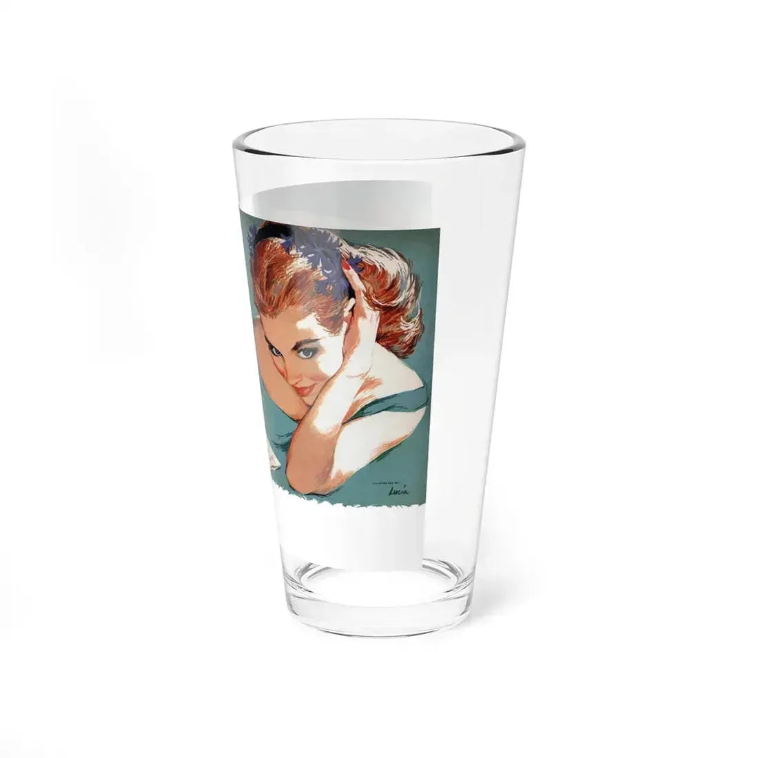 Oh, No!, Redbook, April 1957 (Magazine Illustration) Pint Glass 16oz - Go Mug Yourself