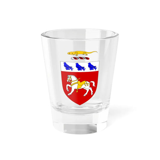 OHalloran arms with lizard crest (Ireland) (Coat of Arms) Shot Glass 1.5oz 1.5oz - Go Mug Yourself