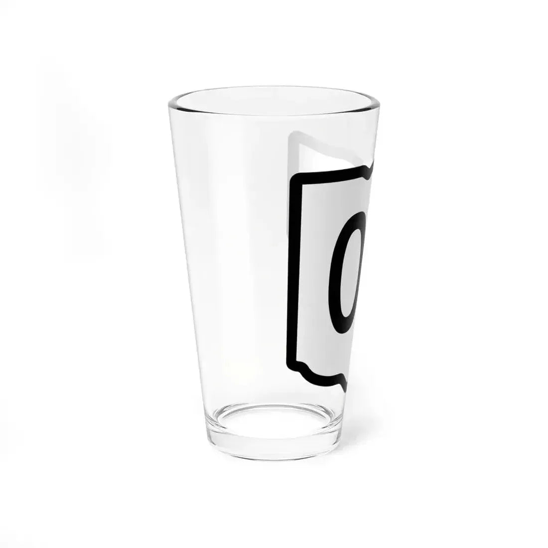 Ohio 2d sticker template (Ohio) (Road Sign) Pint Glass 16oz - Go Mug Yourself