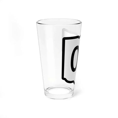 Ohio 2d sticker template (Ohio) (Road Sign) Pint Glass 16oz - Go Mug Yourself