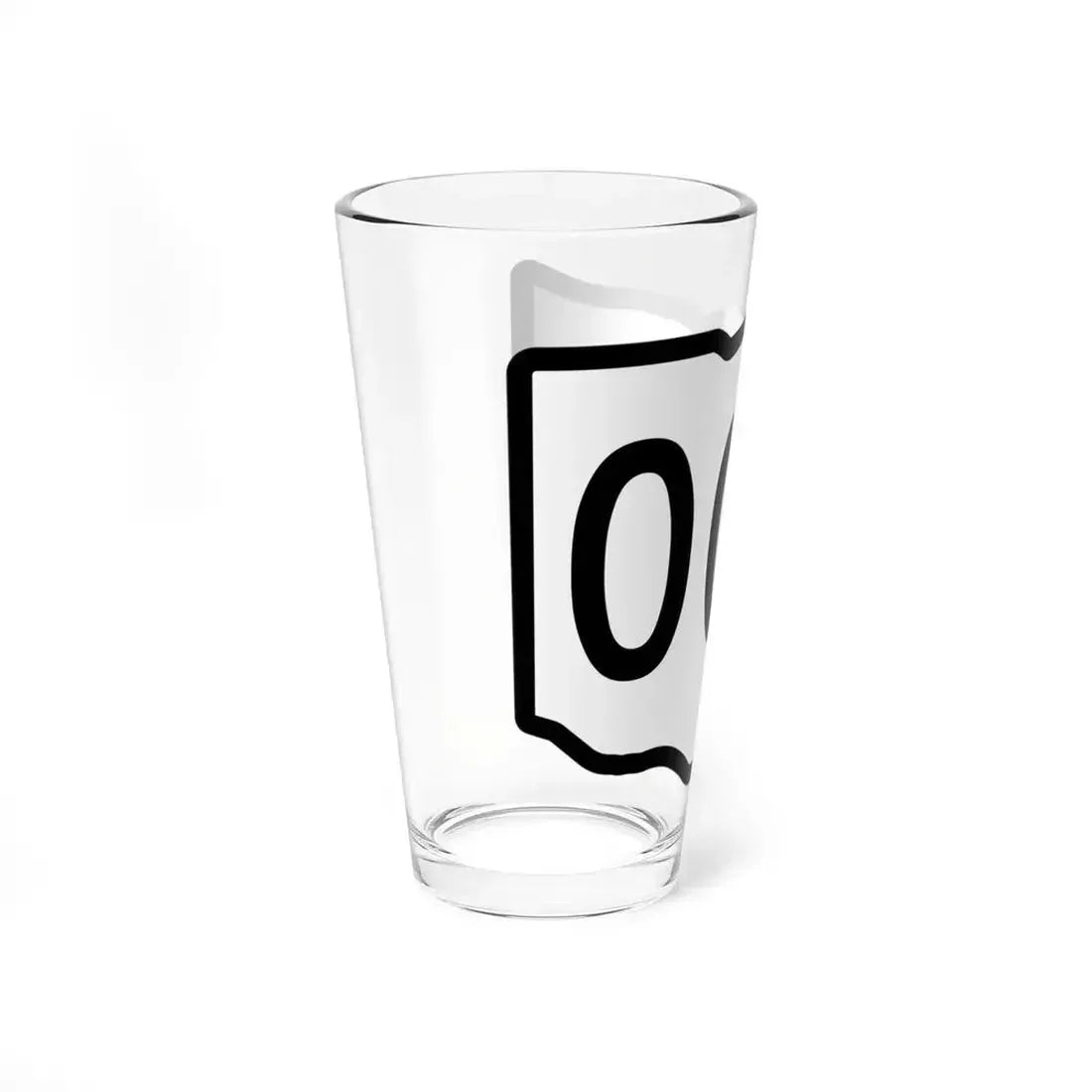 Ohio 3d sticker template (Ohio) (Road Sign) Pint Glass 16oz - Go Mug Yourself