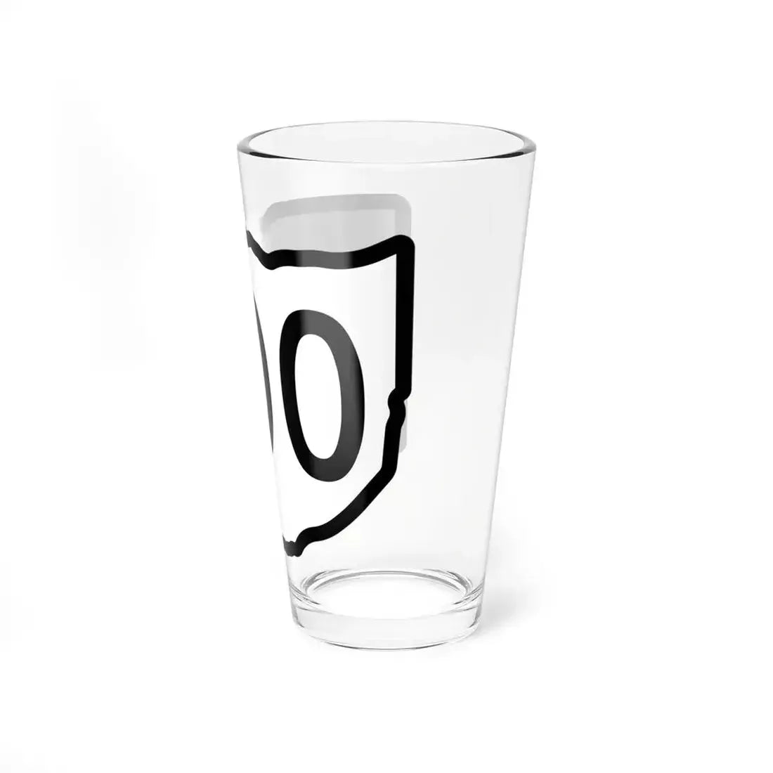 Ohio 3d sticker template (Ohio) (Road Sign) Pint Glass 16oz - Go Mug Yourself