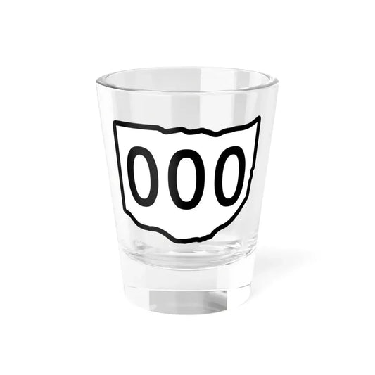 Ohio 3d sticker template (Ohio) (Road Sign) Shot Glass 1.5oz 1.5oz - Go Mug Yourself