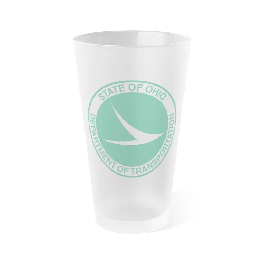 Ohio Department of Transportation - Frosted Pint Glass 16oz-16oz-Frosted-Go Mug Yourself