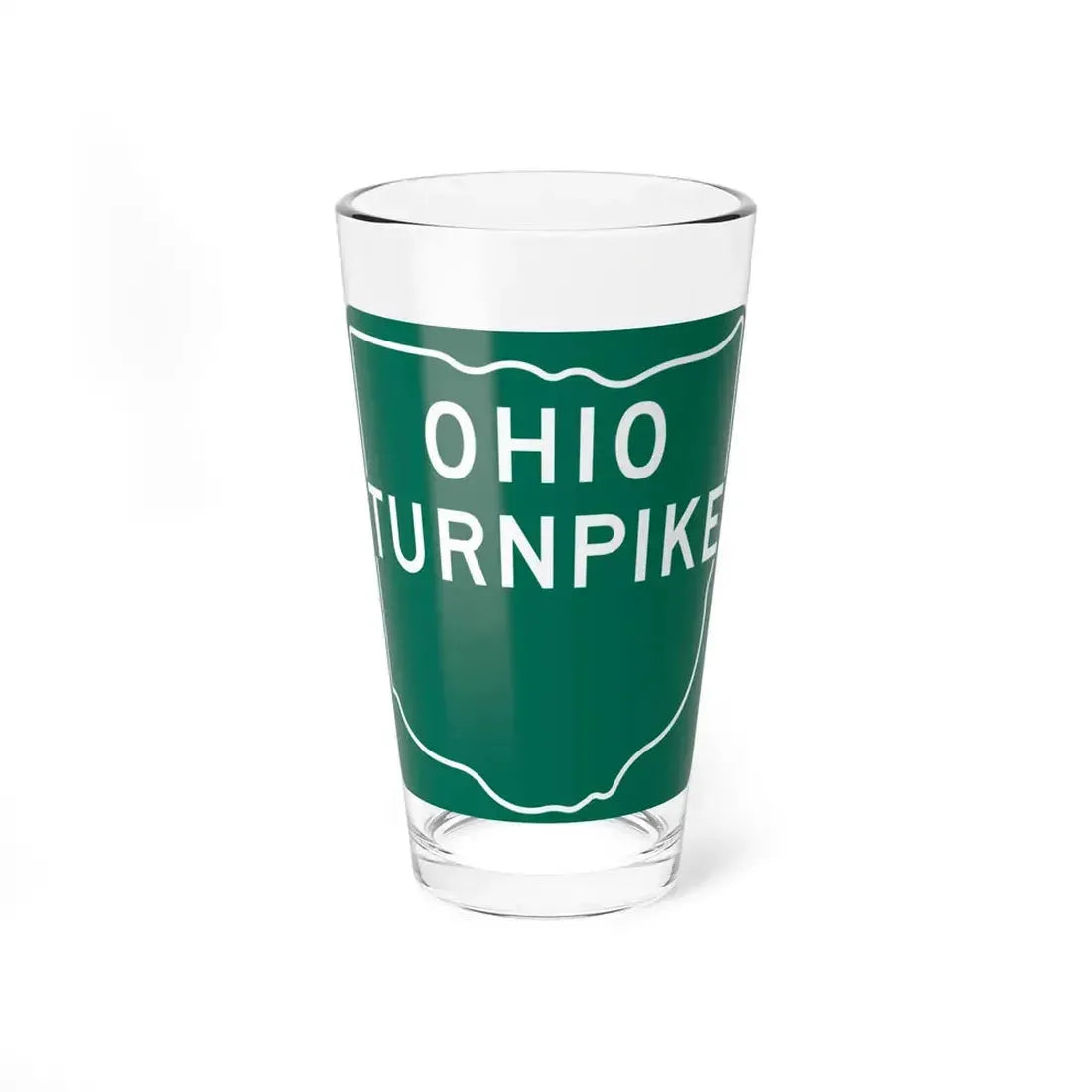 Ohio Turnpike 1960 (Ohio) (Road Sign) Pint Glass 16oz 16oz - Go Mug Yourself