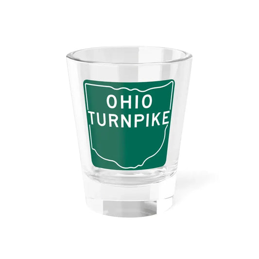 Ohio Turnpike 1960 (Ohio) (Road Sign) Shot Glass 1.5oz 1.5oz - Go Mug Yourself