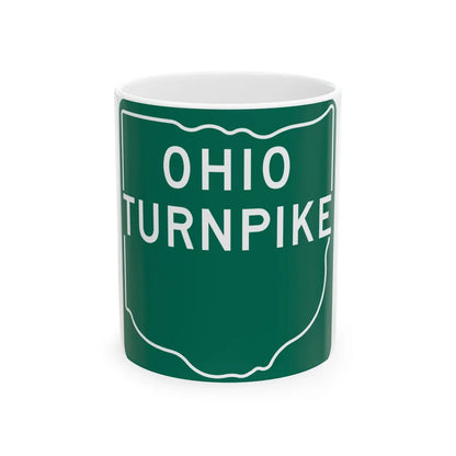 Ohio Turnpike 1960 (Ohio) (Road Sign) White Coffee Mug 11oz - Go Mug Yourself