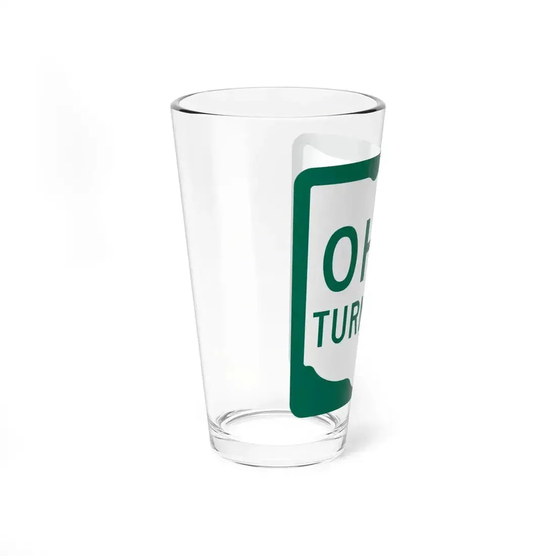 OhioTurnpike (Ohio) (Road Sign) Pint Glass 16oz - Go Mug Yourself