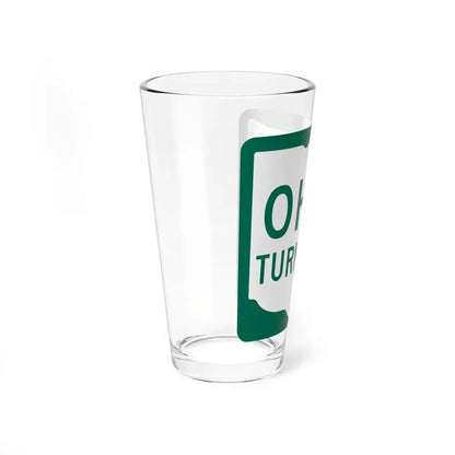 OhioTurnpike (Ohio) (Road Sign) Pint Glass 16oz - Go Mug Yourself