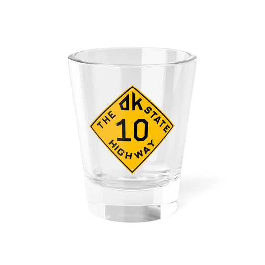 Oklahoma 10 1924 (Oklahoma) (Road Sign) Shot Glass 1.5oz 1.5oz - Go Mug Yourself
