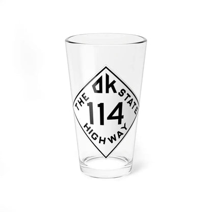 Oklahoma 114 1948 (Oklahoma) (Road Sign) Pint Glass 16oz 16oz - Go Mug Yourself