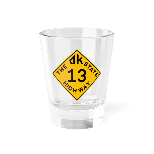 Oklahoma 13 1924 (Oklahoma) (Road Sign) Shot Glass 1.5oz 1.5oz - Go Mug Yourself