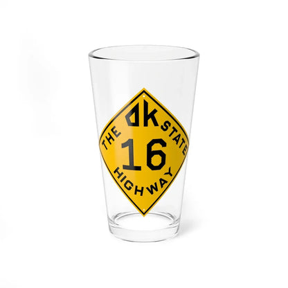 Oklahoma 16 1924 (Oklahoma) (Road Sign) Pint Glass 16oz - Go Mug Yourself