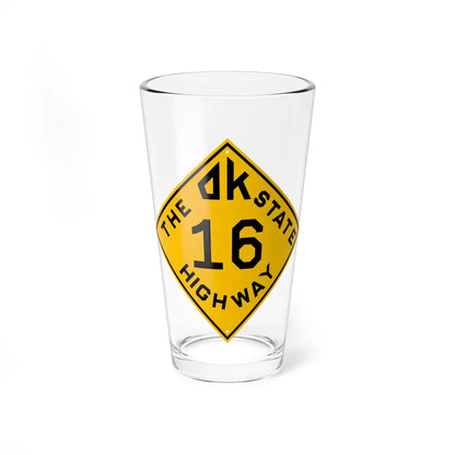 Oklahoma 16 1924 (Oklahoma) (Road Sign) Pint Glss 16oz - Go Mug Yourself