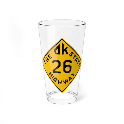 Oklahoma 26 1924 (Oklahoma) (Road Sign) Pint Glass 16oz 16oz - Go Mug Yourself