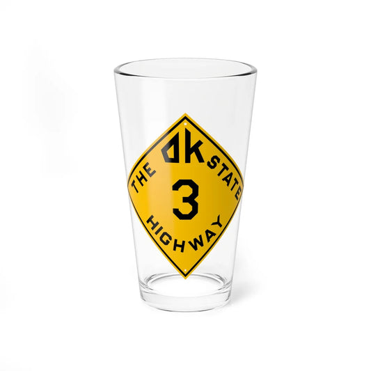 Oklahoma 3 1924 (Oklahoma) (Road Sign) Pint Glss 16oz 16oz - Go Mug Yourself
