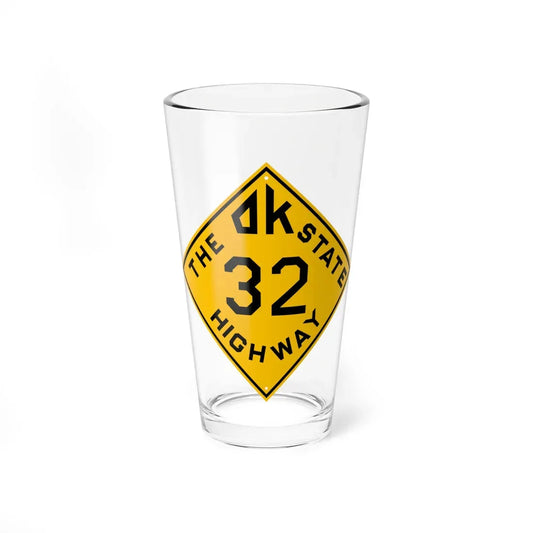 Oklahoma 32 1924 (Oklahoma) (Road Sign) Pint Glass 16oz 16oz - Go Mug Yourself