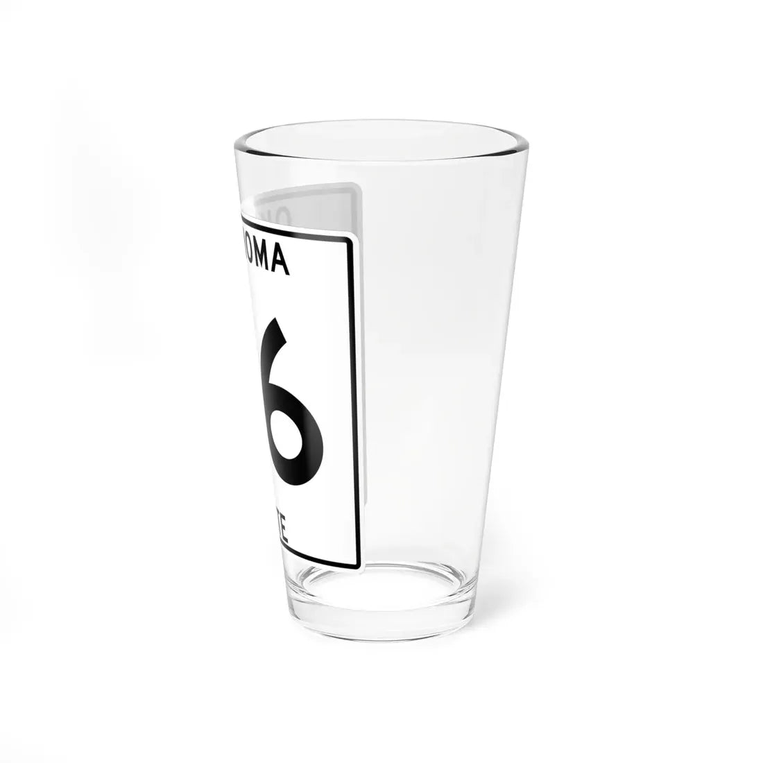 Oklahoma 36 1948 oversize (Oklahoma) (Road Sign) Pint Glass 16oz - Go Mug Yourself