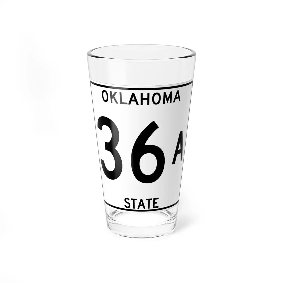 Oklahoma 36A 1948 oversize (Oklahoma) (Road Sign) Pint Glss 16oz 16oz - Go Mug Yourself