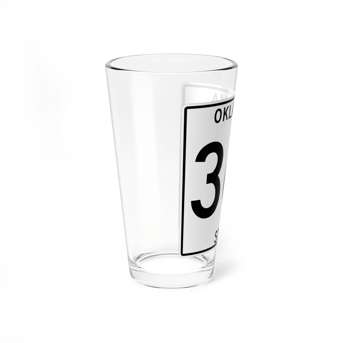 Oklahoma 36A 1948 oversize (Oklahoma) (Road Sign) Pint Glss 16oz - Go Mug Yourself