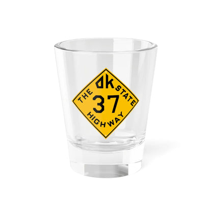 Oklahoma 37 1924 (Oklahoma) (Road Sign) Shot Glass 1.5oz 1.5oz - Go Mug Yourself