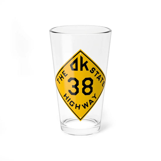Oklahoma 38 1924 (Oklahoma) (Road Sign) Pint Glss 16oz 16oz - Go Mug Yourself