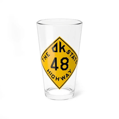 Oklahoma 48 1924 (Oklahoma) (Road Sign) Pint Glass 16oz 16oz - Go Mug Yourself