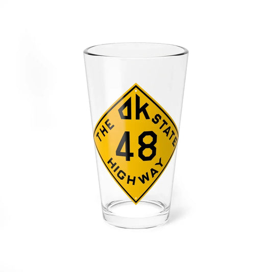 Oklahoma 48 1924 (Oklahoma) (Road Sign) Pint Glass 16oz 16oz - Go Mug Yourself