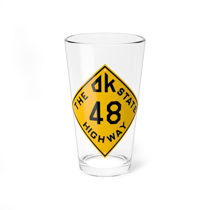 Oklahoma 48 1924 (Oklahoma) (Road Sign) Pint Glss 16oz 16oz - Go Mug Yourself