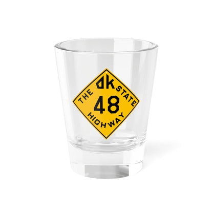 Oklahoma 48 1924 (Oklahoma) (Road Sign) Shot Glass 1.5oz 1.5oz - Go Mug Yourself