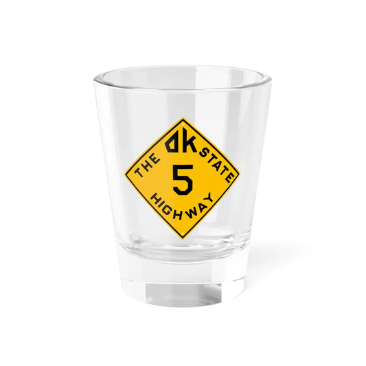 Oklahoma 5 1924 (Oklahoma) (Road Sign) Shot Glass 1.5oz 1.5oz - Go Mug Yourself