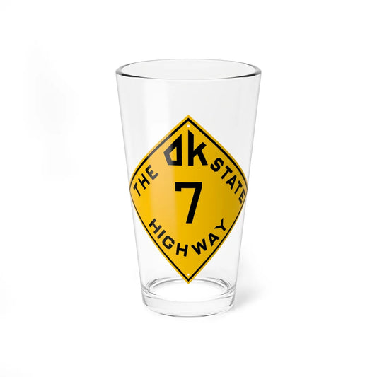 Oklahoma 7 1924 (Oklahoma) (Road Sign) Pint Glss 16oz 16oz - Go Mug Yourself