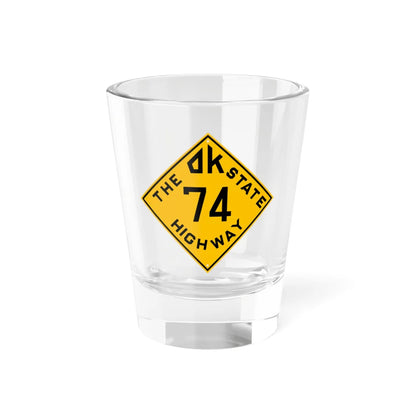 Oklahoma 74 1924 (Oklahoma) (Road Sign) Shot Glass 1.5oz 1.5oz - Go Mug Yourself